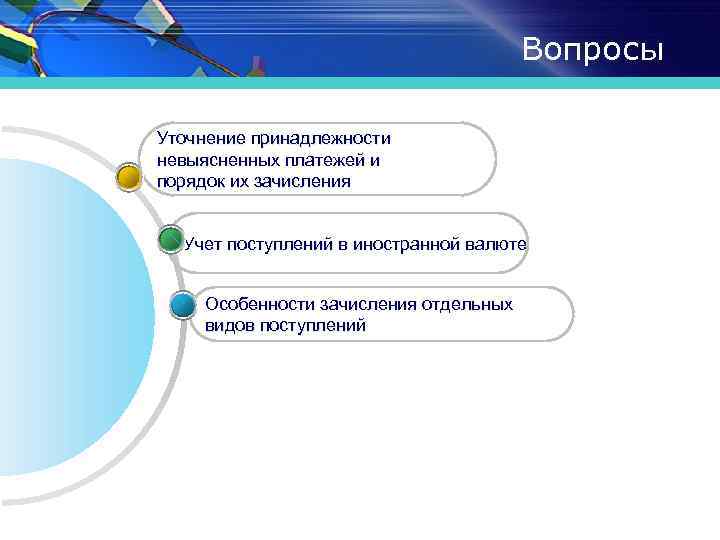 Вопросы Уточнение принадлежности невыясненных платежей и порядок их зачисления Учет поступлений в иностранной валюте