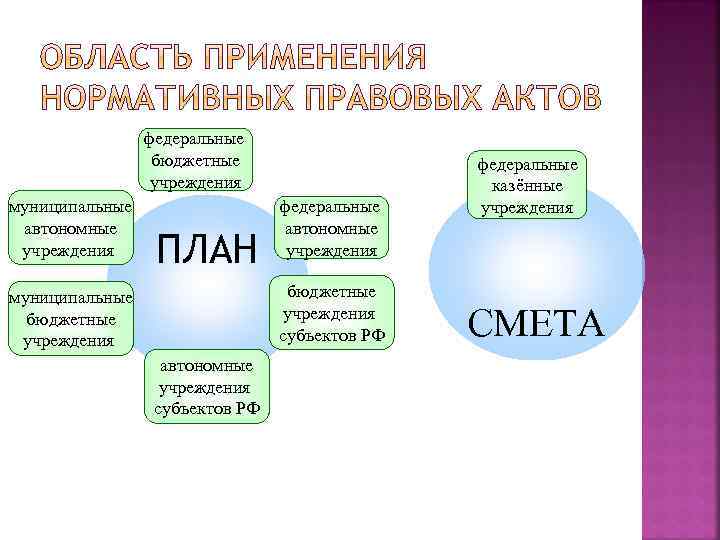 федеральные бюджетные учреждения муниципальные автономные учреждения ПЛАН федеральные автономные учреждения бюджетные учреждения субъектов РФ