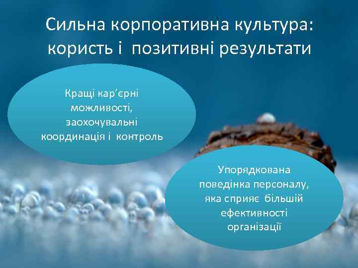Сильна корпоративна культура: користь і позитивні результати Кращі кар’єрні можливості, заохочувальні координація і контроль