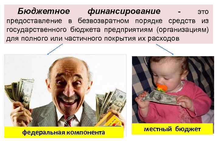 Бюджетное финансирование это предоставление в безвозвратном порядке средств из государственного бюджета предприятиям (организациям) для