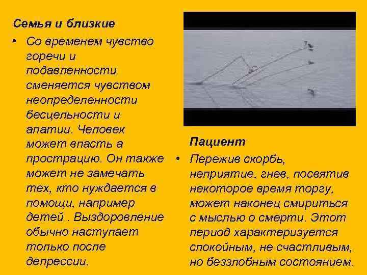 Семья и близкие • Со временем чувство горечи и подавленности сменяется чувством неопределенности бесцельности