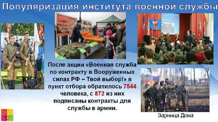 Популяризация института военной службы Зарница Дона 