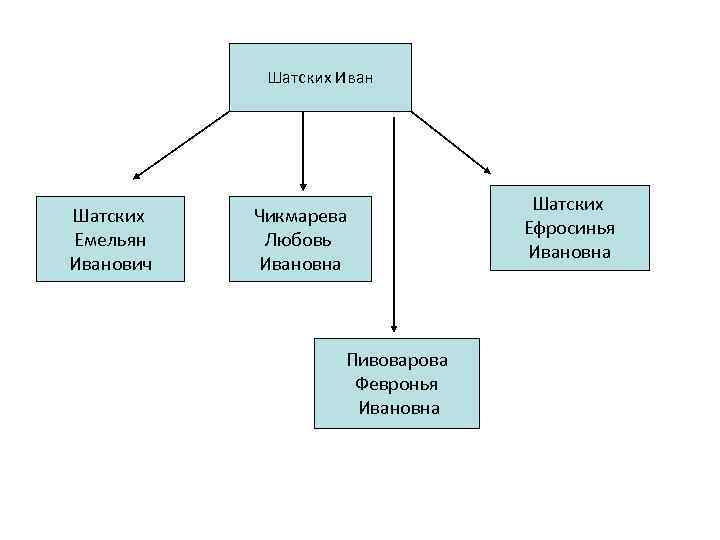 Шатских Иван Шатских Емельян Иванович Чикмарева Любовь Ивановна Пивоварова Февронья Ивановна Шатских Ефросинья Ивановна
