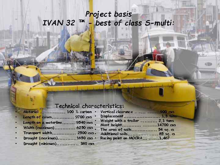 Project basis IVAN 32 ™ - best of class S-multi: Technical characteristics: • •