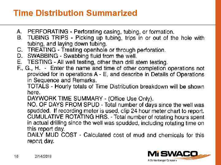 Time Distribution Summarized 16 2/14/2018 