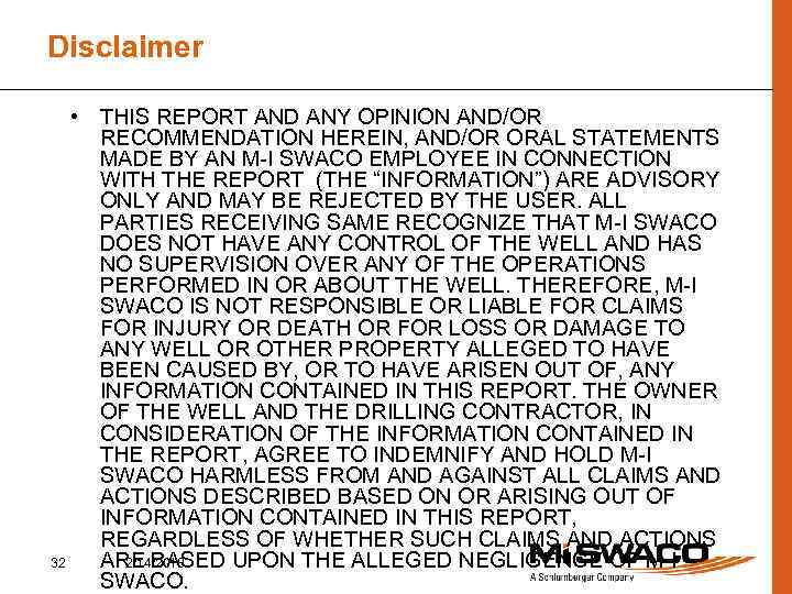 Disclaimer • THIS REPORT AND ANY OPINION AND/OR RECOMMENDATION HEREIN, AND/OR ORAL STATEMENTS MADE