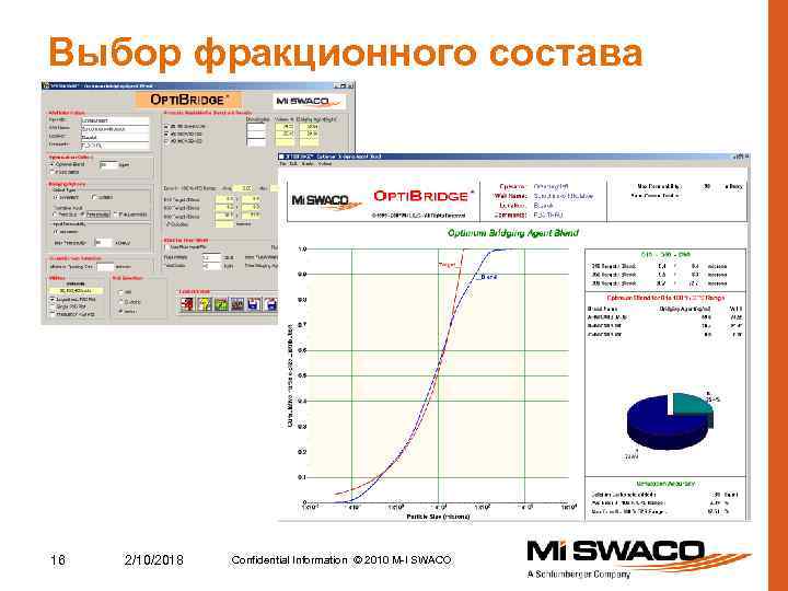 Выбор фракционного состава кольматанта 16 2/10/2018 Confidential Information © 2010 M-I SWACO 