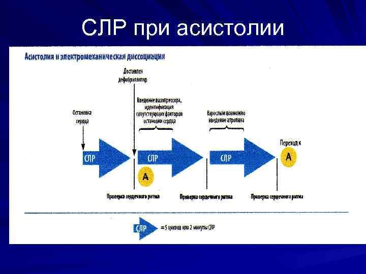 СЛР при асистолии 