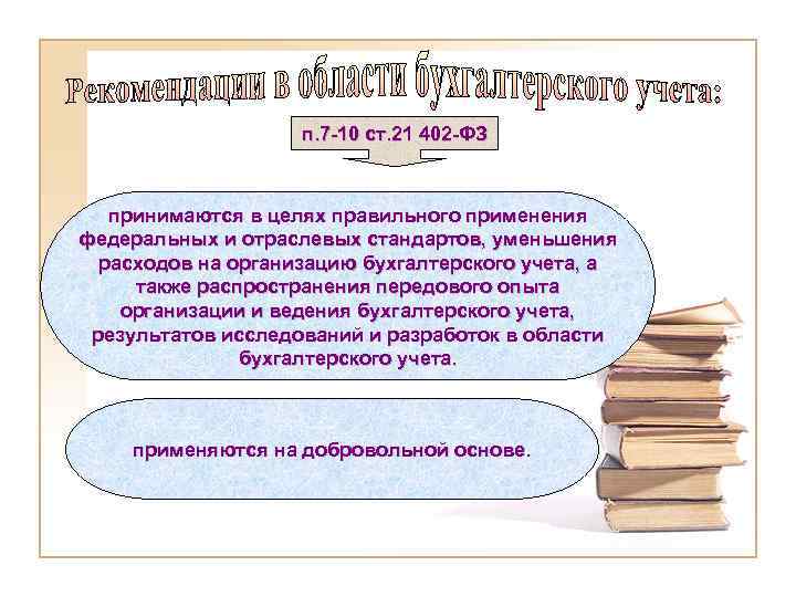 п. 7 -10 ст. 21 402 -ФЗ принимаются в целях правильного применения федеральных и