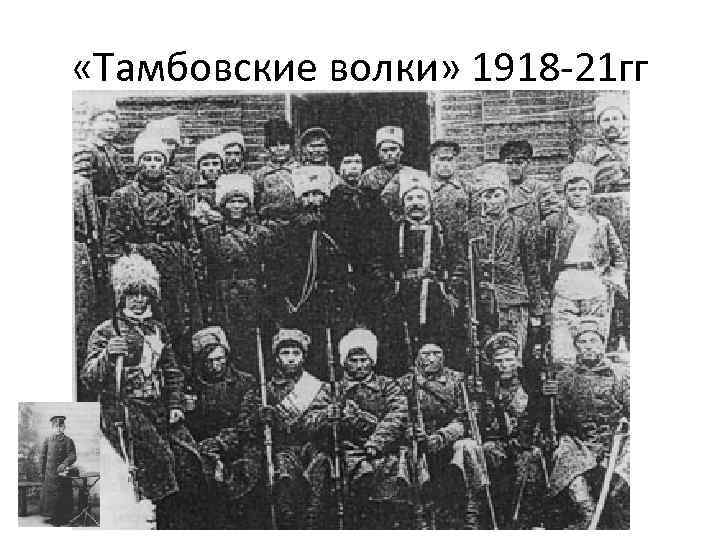  «Тамбовские волки» 1918 -21 гг 