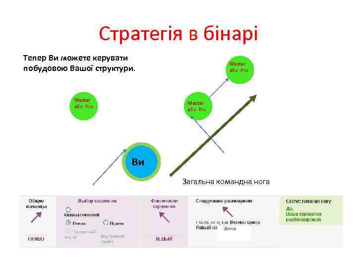 Стратегія в бінарі Тепер Ви можете керувати побудовою Вашої структури. Master або Pro Ви