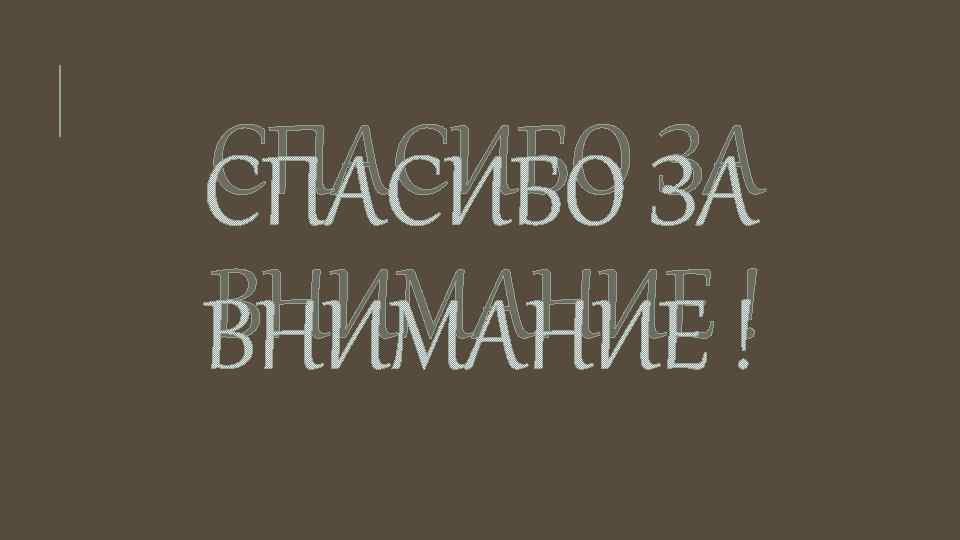 СПАСИБО ЗА ВНИМАНИЕ ! 