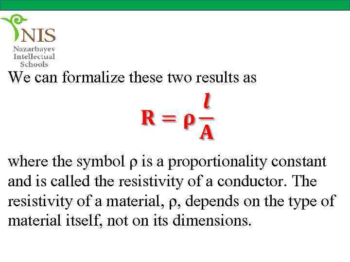 We can formalize these two results as where the symbol ρ is a proportionality