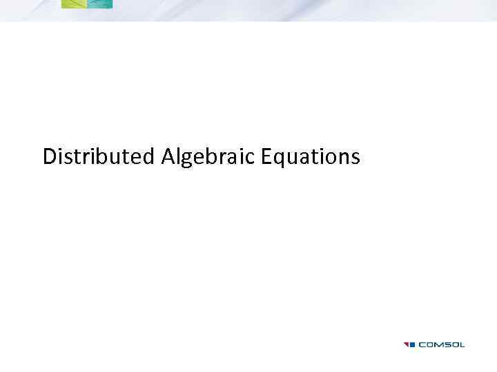 Distributed Algebraic Equations 