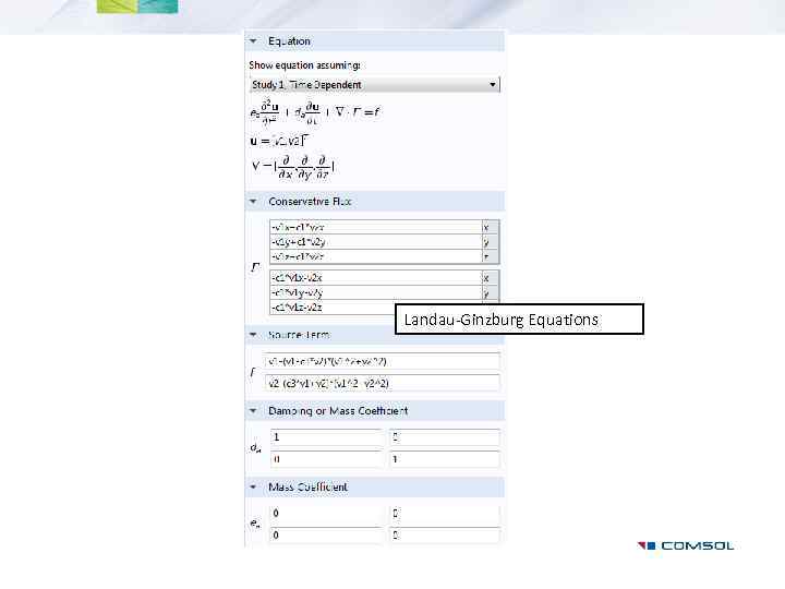 Landau-Ginzburg Equations 