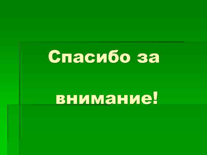 Спасибо за внимание! 