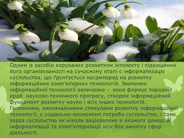 Одним із засобів керування розвитком інтелекту і підвищення його організованості на сучасному етапі є