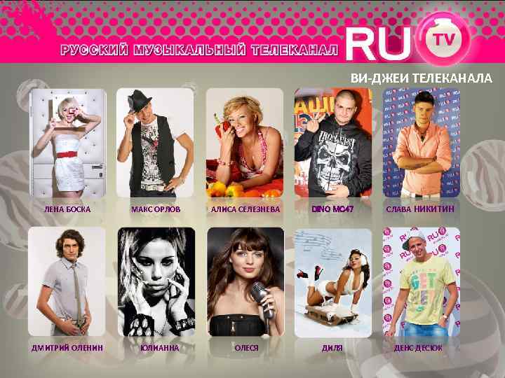 ВИ-ДЖЕИ ТЕЛЕКАНАЛА ЛЕНА БОСКА ДМИТРИЙ ОЛЕНИН МАКС ОРЛОВ ЮЛИАННА АЛИСА СЕЛЕЗНЕВА DINO MC 47