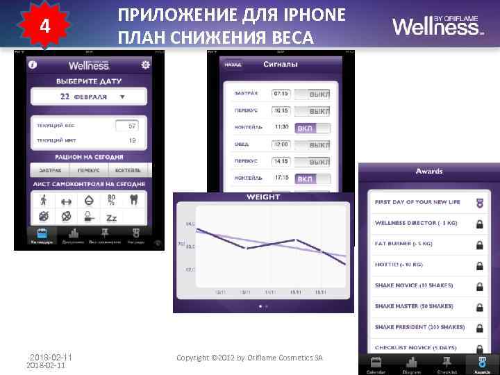 4 2018 -02 -11 ПРИЛОЖЕНИЕ ДЛЯ IPHONE ПЛАН СНИЖЕНИЯ ВЕСА Copyright © 2012 by