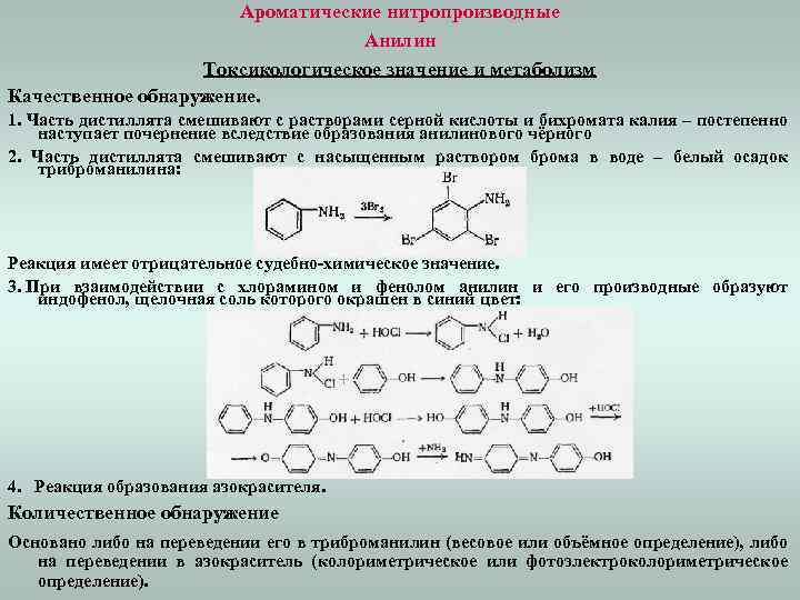 Анилин группа соединений. Качественная реакция анилина. Качественная реакция на анилин. Обнаружение анилина. Образование анилина.