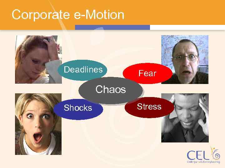 Corporate e-Motion Deadlines Fear Chaos Shocks Stress 