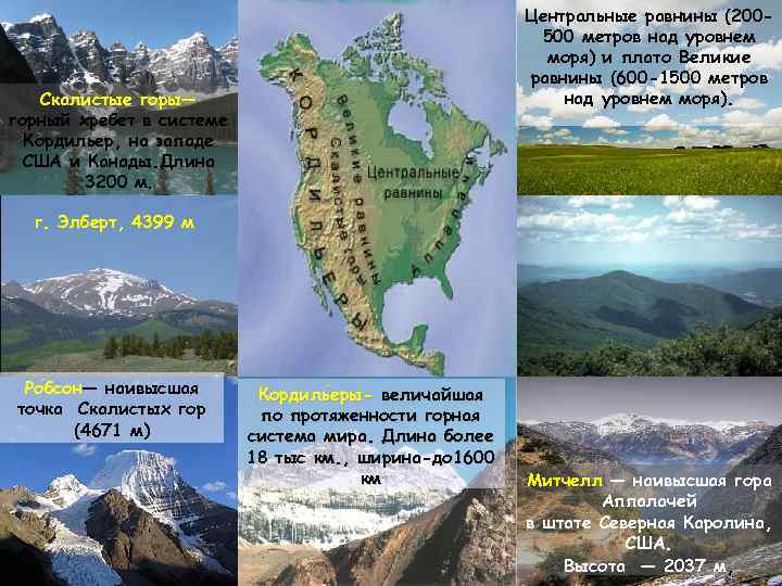 Кордильеры протянулись. Центральные равнины высота. Равнины над уровнем моря. Протяженность центральных равнин. Низменность высота над уровнем моря.