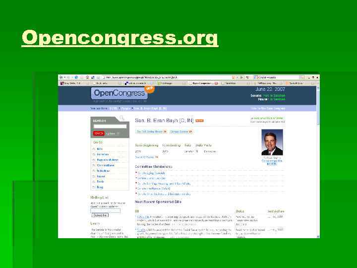 Opencongress. org 