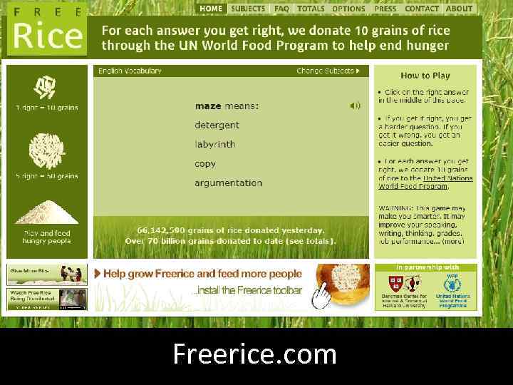 Freerice. com 