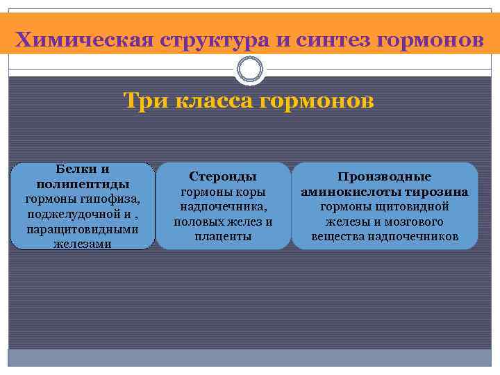 Химическая структура и синтез гормонов Три класса гормонов Белки и полипептиды гормоны гипофиза, поджелудочной