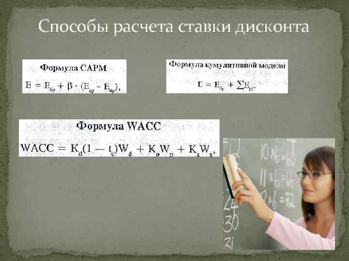 Способы расчета ставки дисконта 