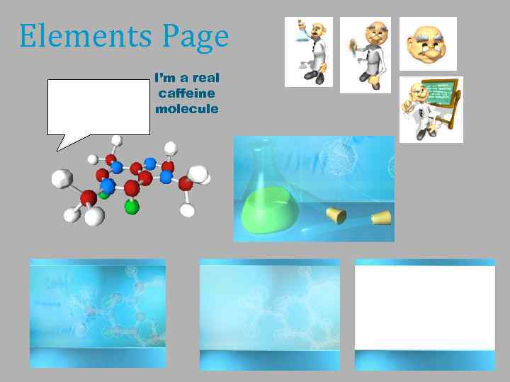 Elements Page I’m a real caffeine molecule 