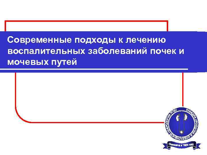 Современные подходы к лечению воспалительных заболеваний почек и мочевых путей 