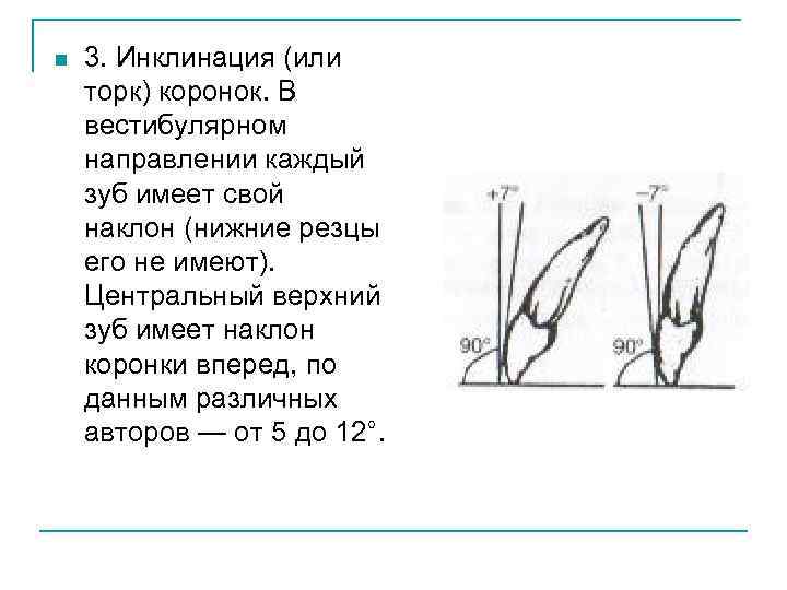 Высота нижних резцов