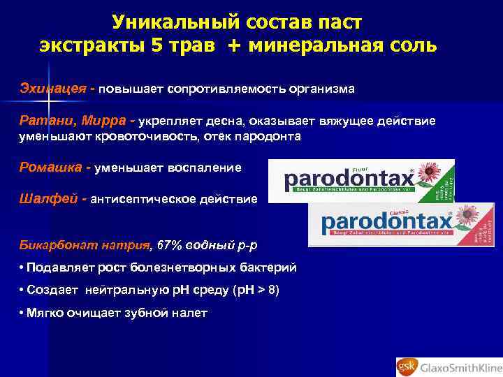 Уникальный состав паст экстракты 5 трав + минеральная соль Эхинацея - повышает сопротивляемость организма