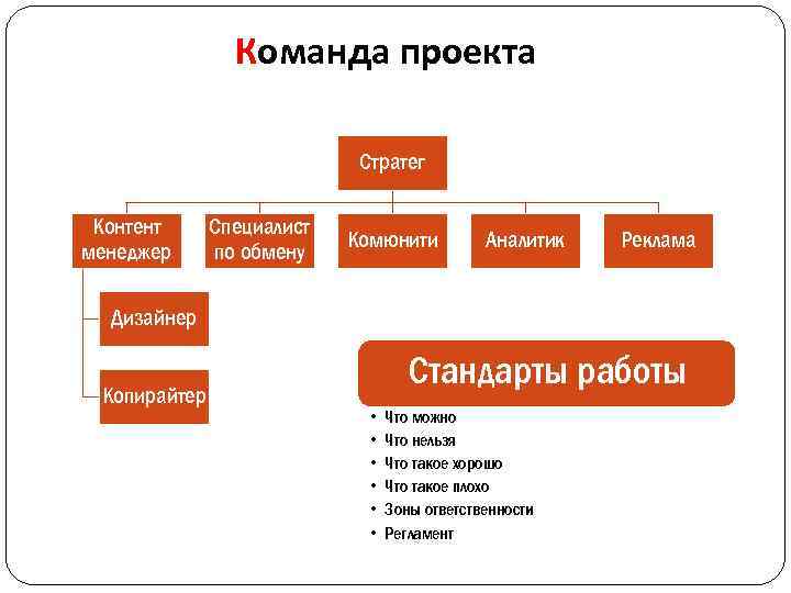 Команда проекта пример