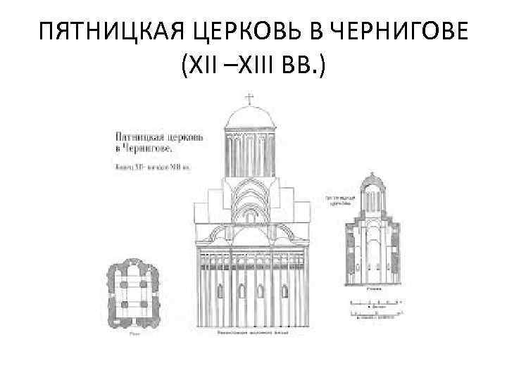 ПЯТНИЦКАЯ ЦЕРКОВЬ В ЧЕРНИГОВЕ (XII –XIII ВВ. ) 