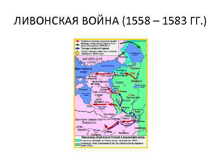 На схеме обозначено государство возникшее в ходе ливонской войны период