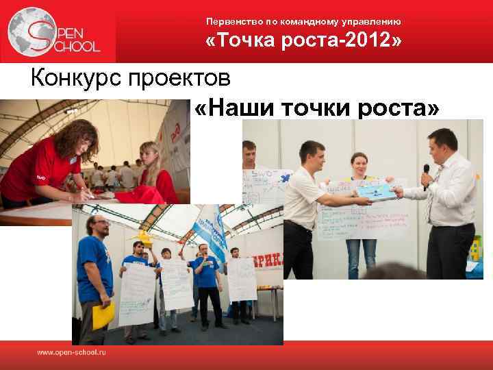 Первенство по командному управлению «Точка роста-2012» Конкурс проектов «Наши точки роста» 