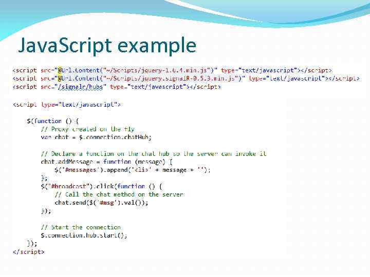 Java. Script example 