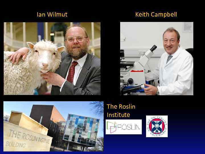 Ian Wilmut Keith Campbell The Roslin Institute 