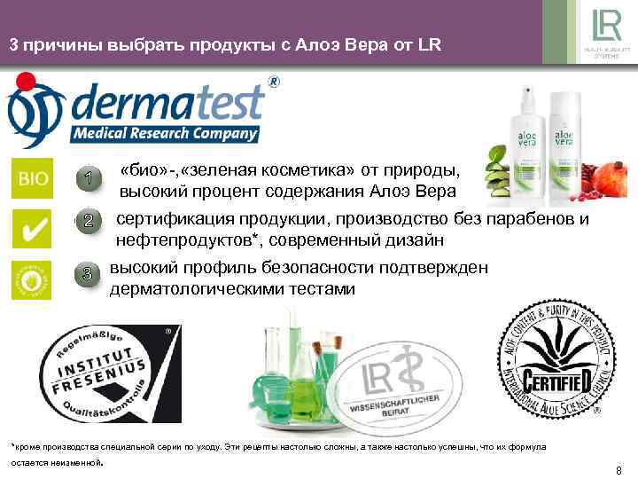 3 причины выбрать продукты с Алоэ Вера от LR «био» -, «зеленая косметика» от