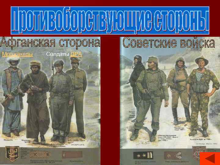 Моджахеды Солдаты ДРА 