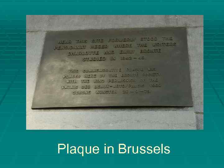 Plaque in Brussels 