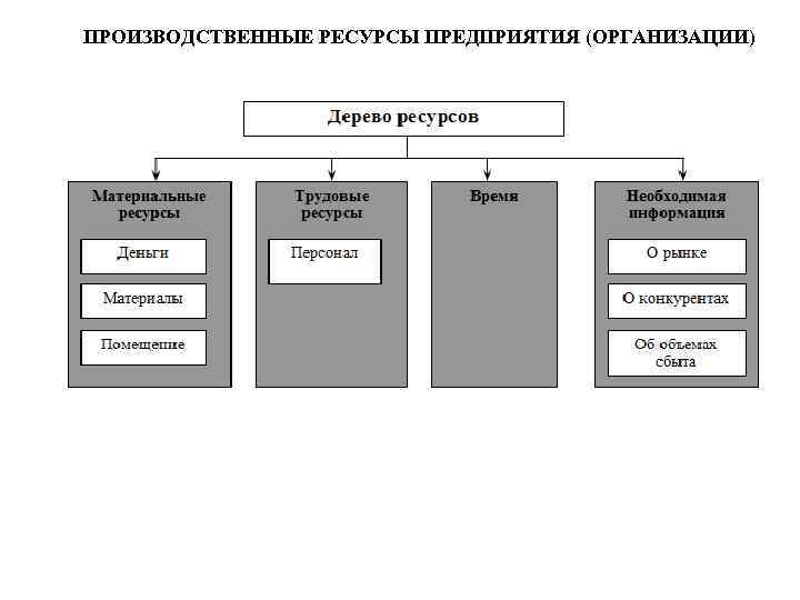 ПРОИЗВОДСТВЕННЫЕ РЕСУРСЫ ПРЕДПРИЯТИЯ (ОРГАНИЗАЦИИ) 