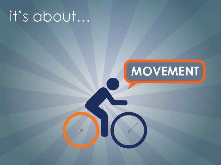 it’s about… MOVEMENT 