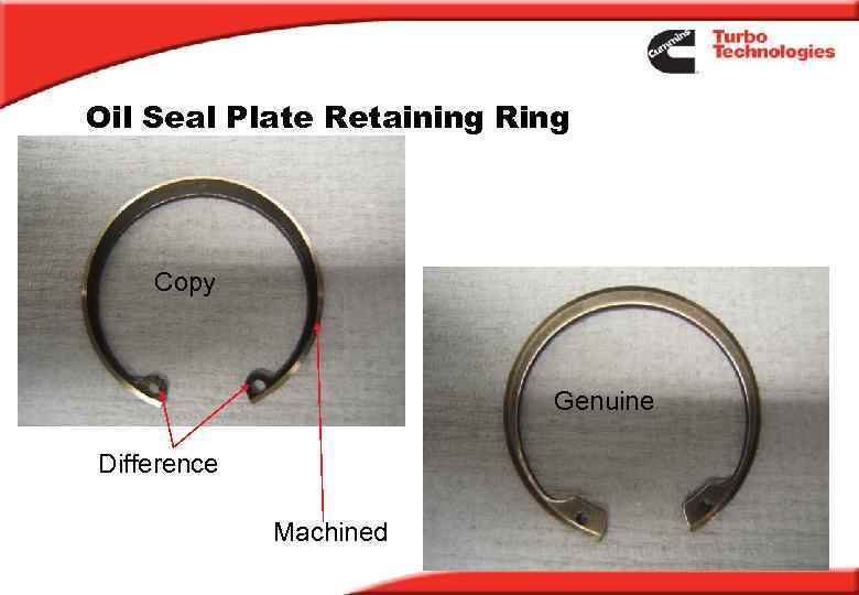 Oil Seal Plate Retaining Ring Copy Genuine Difference Machined 