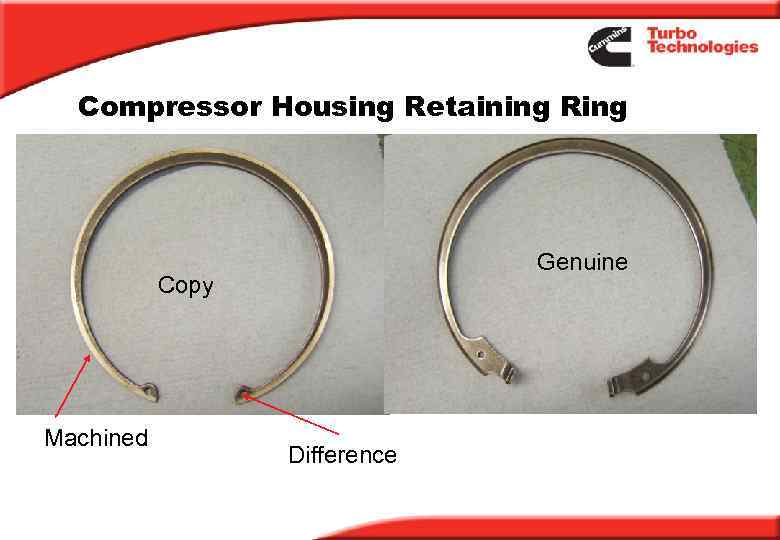Compressor Housing Retaining Ring Genuine Copy Machined Difference 