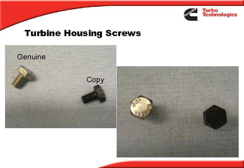 Turbine Housing Screws Genuine Copy 