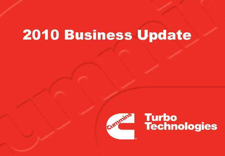 2010 Business Update 
