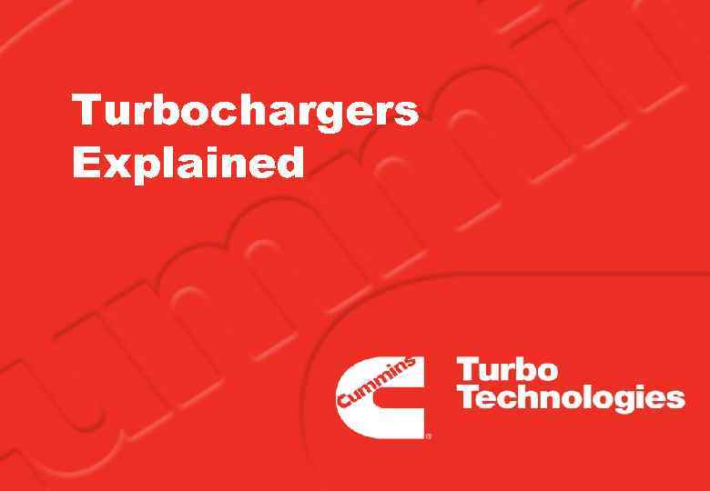 Turbochargers Explained 